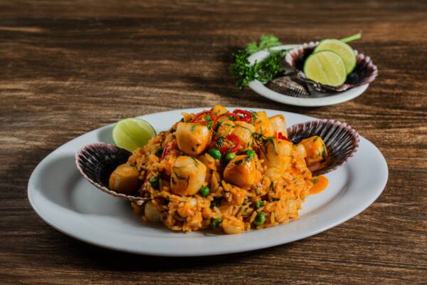 Arroz con Conchas de Abanico