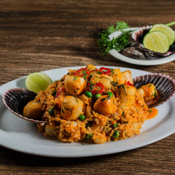 Arroz con Conchas de Abanico